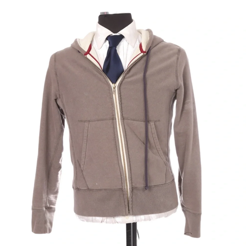 Gilded Age Hoodie Small Casual Unisex Tan Thick Warm Sweat Jacket Luxury Classic